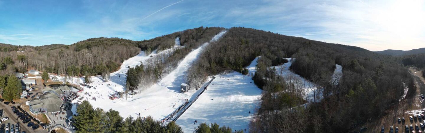 Drone View of Ski Sundown Mountain and Trails