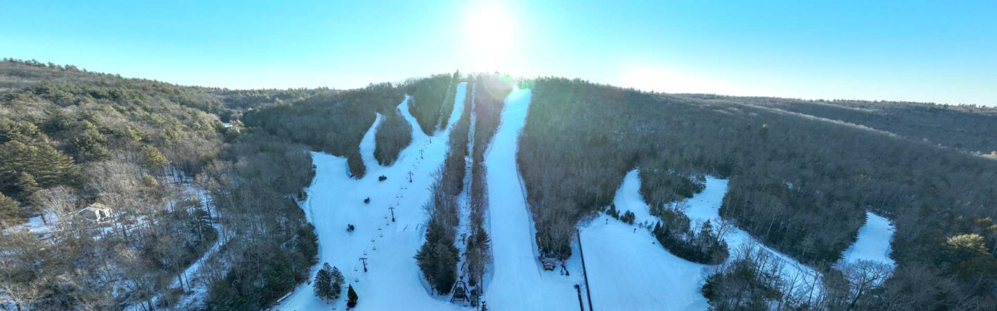 Drone View of Trails at Ski Sundown
