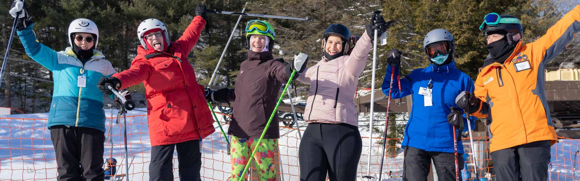 Skiers participating in Women's Club Program